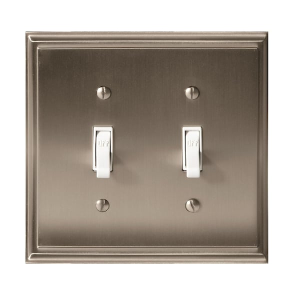 Amerock Mulholland 2 Toggle Satin Nickel Wall Plate 1906959 - main